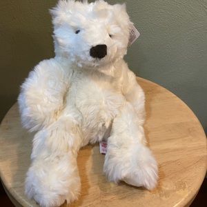 VINTAGE RUSS BERRIE POLAR BEAR CREAMSICLE WHITE SUPER SOFT PLUSH TOY 11"
